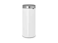 Brabantia touch bin prullenbak 30 liter wit / matt steel fingerprint proof deksel - afbeelding 1 van  1