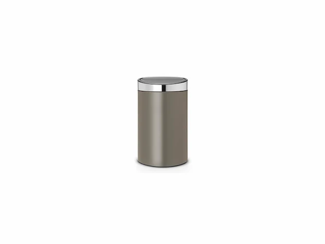 Brabantia touch bin prullenbak 40 l platinum met mat steel deksel - afbeelding 1 van  6