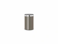 Brabantia touch bin prullenbak 40 l platinum met mat steel deksel - afbeelding 1 van  6