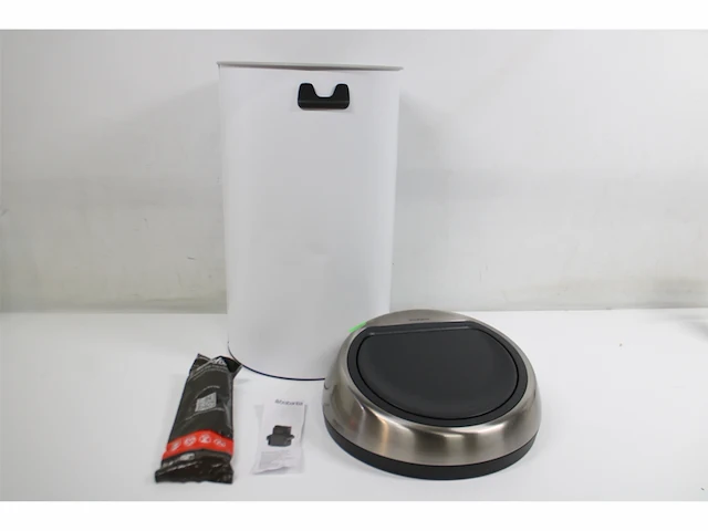 Brabantia touch bin prullenbak 60 l wit met matt steel fingerprint proof deksel - afbeelding 2 van  3