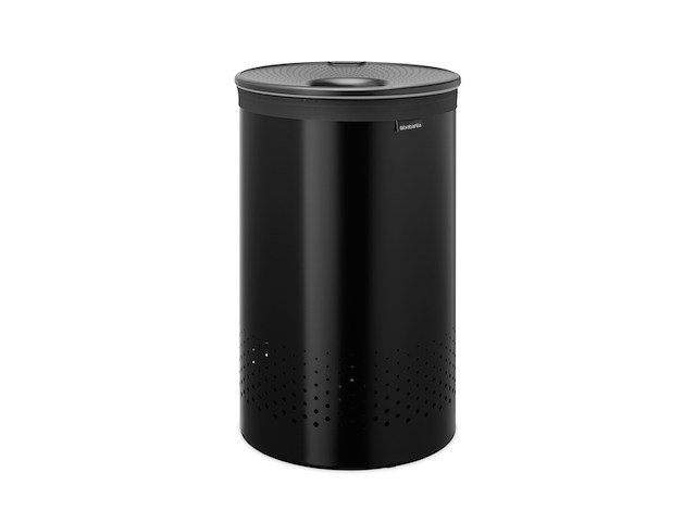 Brabantia wasmand - met deksel - 60 l - matt black / dark grey - afbeelding 1 van  6