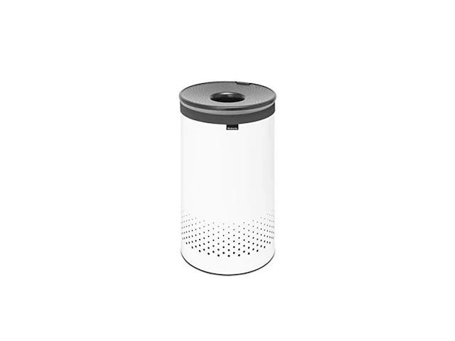 Brabantia wasmand 60 l wit met darkgrijs kunststof deksel - afbeelding 1 van  4