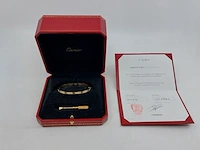 Bracelet pave diamond 18k yellow gold, cartier, love small, 2024 - afbeelding 1 van  11