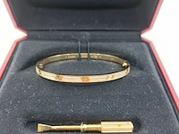 Bracelet pave diamond 18k yellow gold, cartier, love small, 2024 - afbeelding 5 van  11