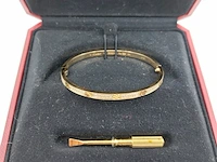 Bracelet pave diamond 18k yellow gold, cartier, love small, 2024 - afbeelding 6 van  11