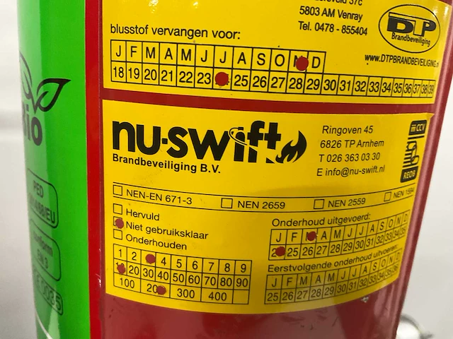 Brandblusser 6 liter schuim (3x) - afbeelding 5 van  5