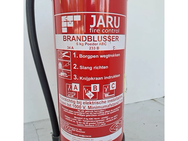Brandblusser 6kg poeder, jaru - afbeelding 4 van  8