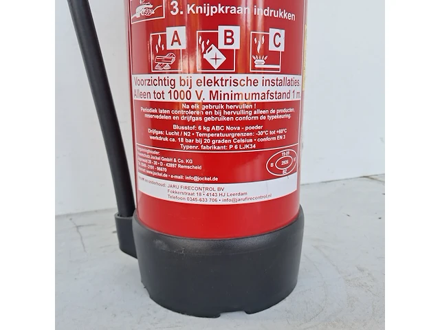 Brandblusser 6kg poeder, jaru - afbeelding 5 van  8