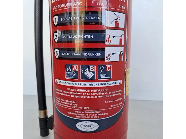 Brandblusser 6kg poeder, tragter - afbeelding 5 van  8