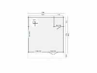 Brandenburg - tuinhuis 44mm 5980x6980x3040mm onbehandeld - afbeelding 2 van  6