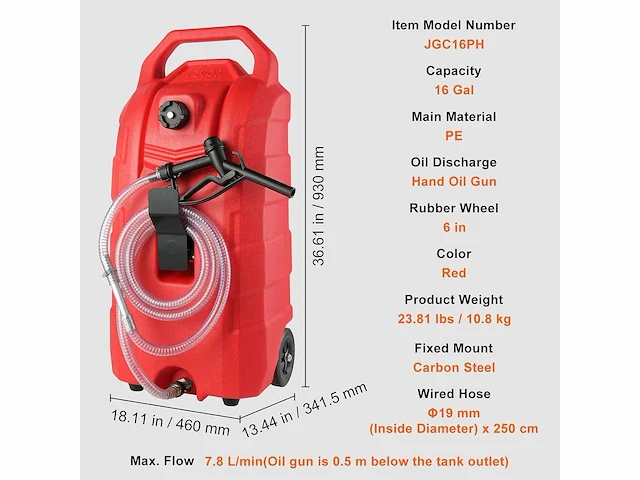 Brandstoftrolley fuel caddy 60 - afbeelding 4 van  7