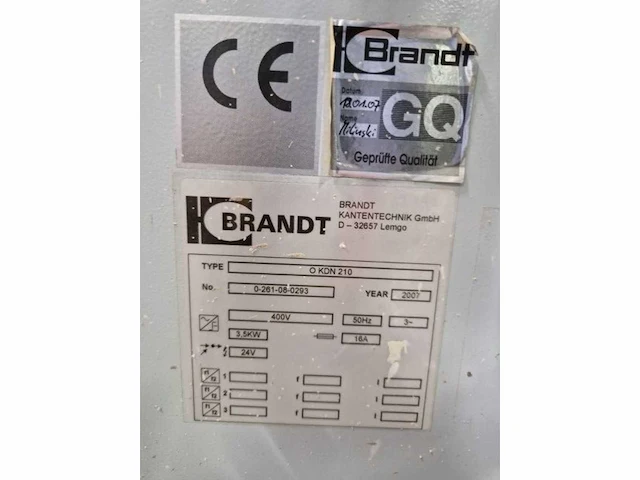 Brandt - 2007 - optimat kdn 210 - kantaanlijmmachine - afbeelding 8 van  9
