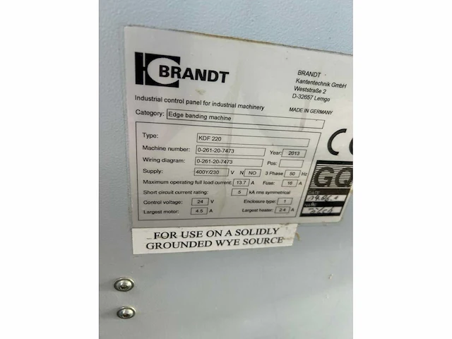 Brandt - 2013 - kdf 220 - kantenlijmmachines - afbeelding 18 van  25