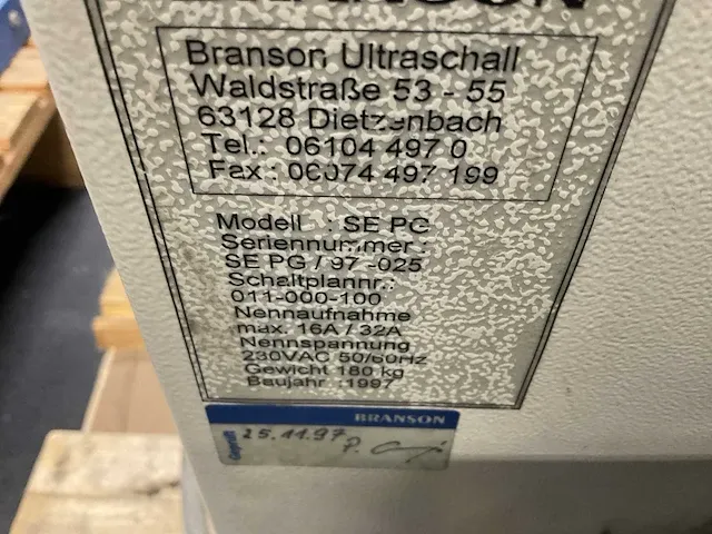 Branson 920iw ultrasoon lasapparaat - afbeelding 8 van  8