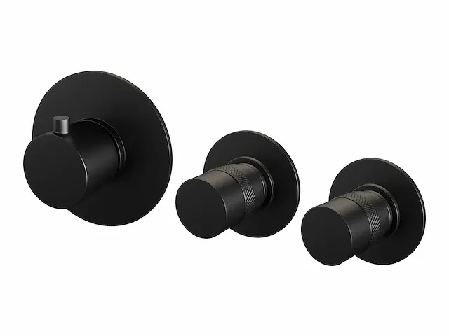 Brauer - 5-s-088black edition - inbouwthermostaat met 2 stopkranen - afbeelding 1 van  5