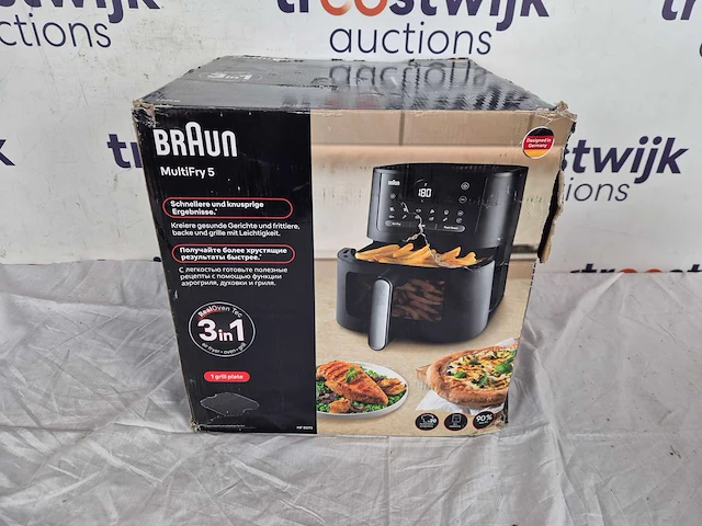 Braun multifry 5 airfryer 3in1 met kookvenster - hf5073 - 6l - tot 6 personen - vaatwasbestendige lade - afbeelding 2 van  2
