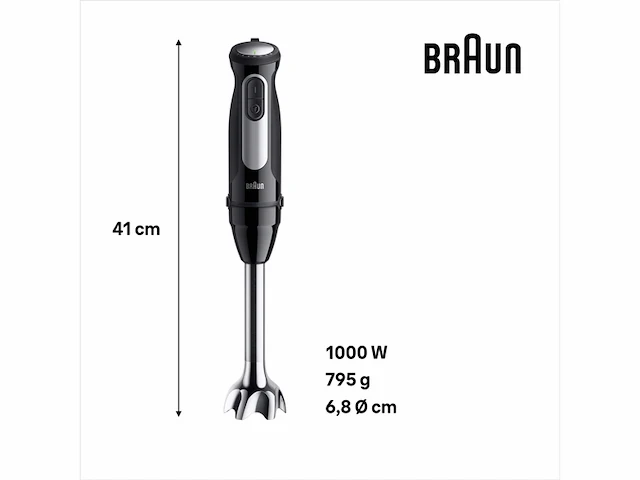 Braun multiquick 5 pro mq55.254m staafmixer zwart - afbeelding 3 van  5