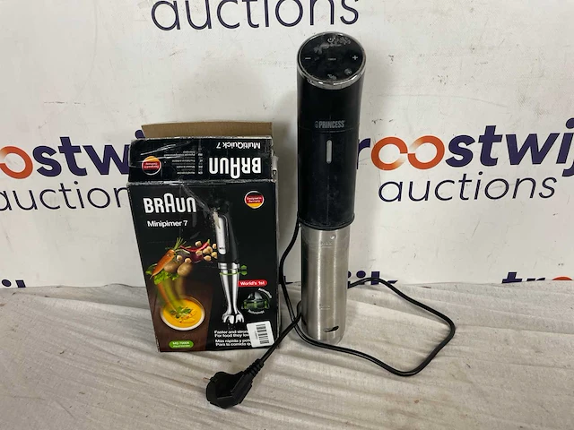 Braun multiquick 7x mq7000x - staafmixer - zwart & princess 267003 sous vide stick - ipx7 waterproof - - afbeelding 2 van  2