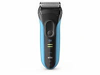 Braun series 3 proskin 3010s elektrisch scheerapparaat zwart/blauw - afbeelding 1 van  3