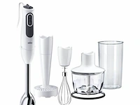 Braun staafmixer mq3137 11 snelheden splashcontrol vaatwasmachinebestendig 750w wit - afbeelding 1 van  4