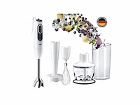 Braun staafmixer mq3137 11 snelheden splashcontrol vaatwasmachinebestendig 750w wit - afbeelding 4 van  4