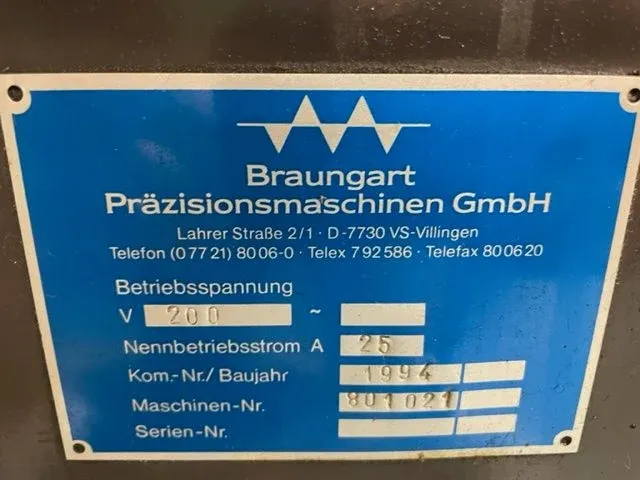 Braungart prazisionsmaschinen - v 200 - cnc draaibank - afbeelding 15 van  16