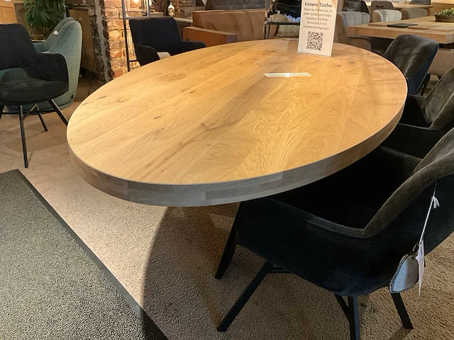 Bravia ovale eiken eetkamertafel - afbeelding 1 van  8