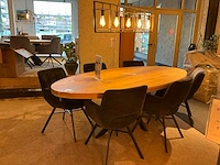 Bravia ovale eiken eetkamertafel - afbeelding 2 van  8