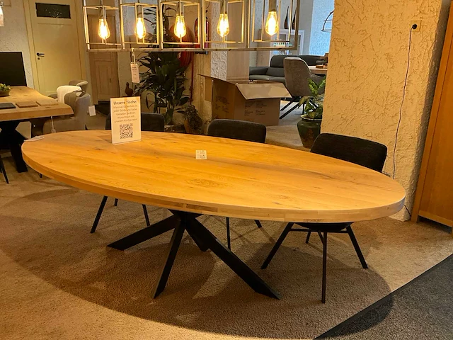 Bravia ovale eiken eetkamertafel - afbeelding 4 van  8