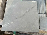 Braziliaanse leisteen 30x30x1 cm grey ca. 59 m² voor binnen en buiten-vloer en wand - afbeelding 4 van  8