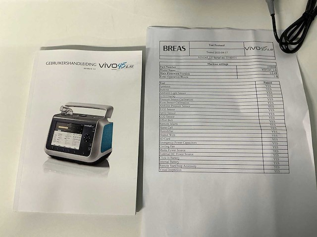 Breas medical - 45ls - ventilator - afbeelding 9 van  10