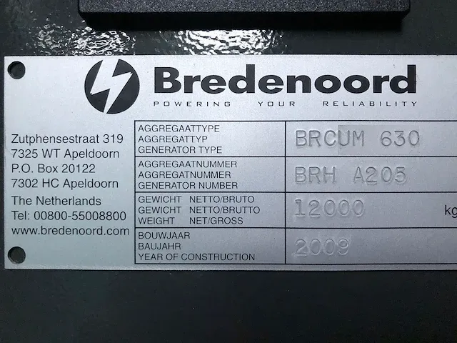 Bredenoord brcum 630 kva noodstroomaggregaat - afbeelding 14 van  29