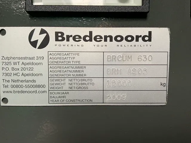 Bredenoord brcum 630 kva noodstroomaggregaat - afbeelding 21 van  29
