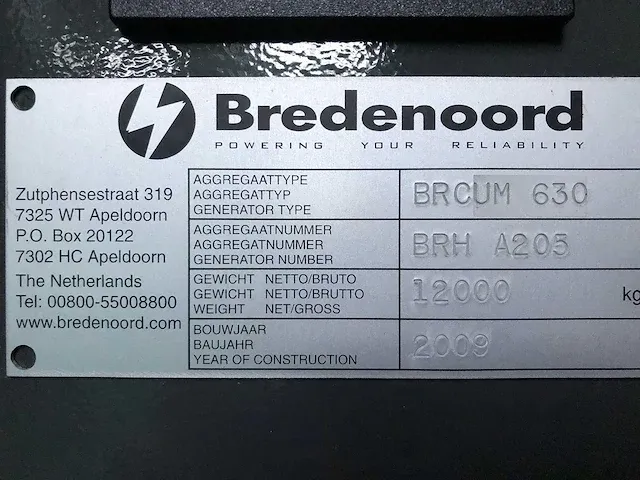 Bredenoord brcum 630 kva noodstroomaggregaat - afbeelding 14 van  29