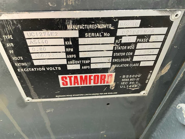 Bredenoord stamford 140 kva stroomgenerator - afbeelding 8 van  8