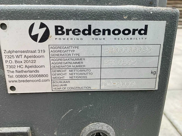Bredenoord stamford 140 kva stroomgenerator - afbeelding 8 van  9
