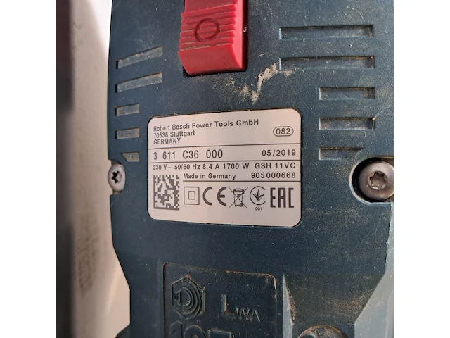Breekhamer - 11kg - 230v - sds-max, bosch, gsh 11 vc, 2019 - afbeelding 7 van  9