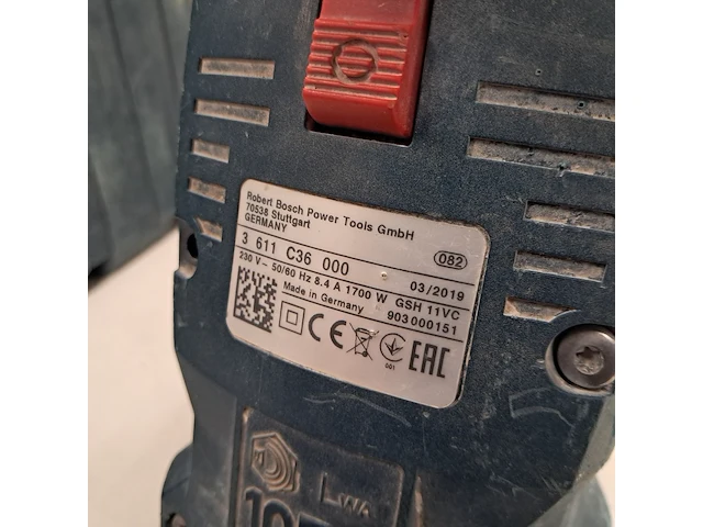 Breekhamer - 11kg - 230v - sds-max, bosch, gsh 11 vc, 2019 - afbeelding 5 van  6