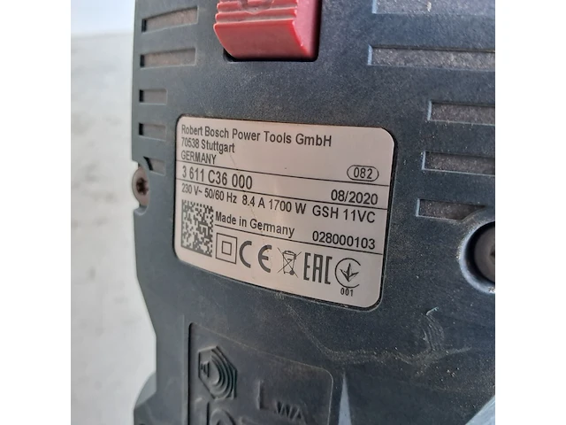 Breekhamer - 11kg - 230v - sds-max, bosch, gsh 11 vc, 2020 - afbeelding 5 van  6