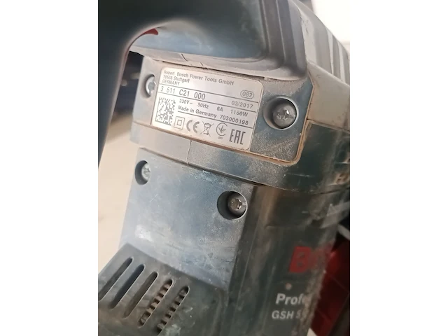 Breekhamer - 6kg - 230v - sds-max, bosch, gsh 5 ce, 2017 - afbeelding 4 van  6