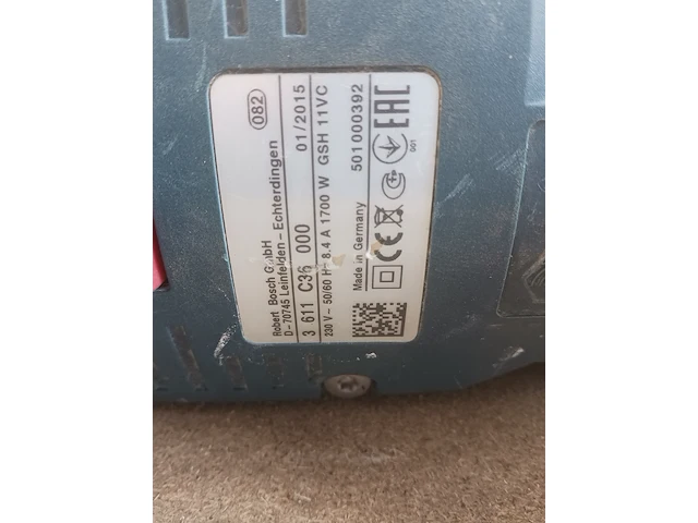 Breekhamer 11kg sds-max 230v ~ bosch, gsh 11 e, bouwjaar 2014 - afbeelding 9 van  10