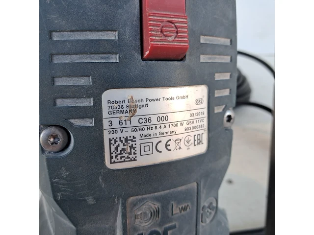 Breekhamer 11kg sds-max 230v ~, bosch, gsh 11 vc, 2019 - afbeelding 7 van  9