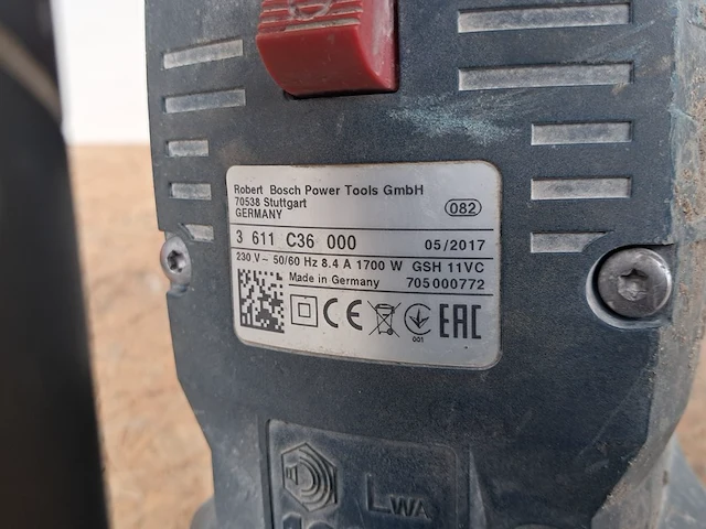 Breekhamer 11kg sds-max 230v ~ bosch, gsh 11 vc, bouwjaar 2017 - afbeelding 5 van  7