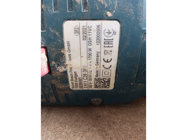 Breekhamer 11kg sds-max 230v ~ bosch, gsh 11 vc, bouwjaar 2021 - afbeelding 9 van  10