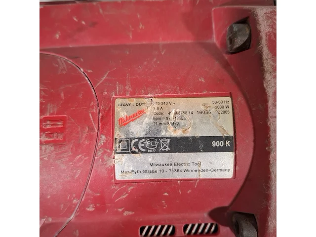 Breekhamer, milwaukee, 900k, 2005 - afbeelding 8 van  12