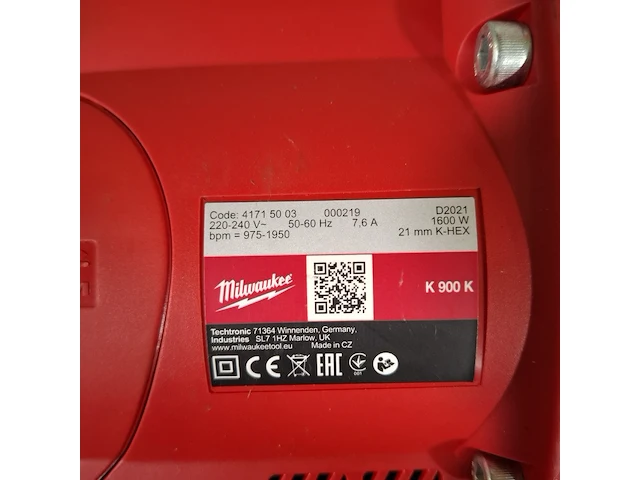 Breekhamer, milwaukee, k900 k, 2021 - afbeelding 6 van  9