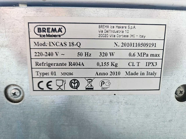 Brema - incas 18-q - ijsblokjesmachine - afbeelding 5 van  5