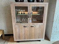 Brescia eiken vitrinekast - afbeelding 1 van  5