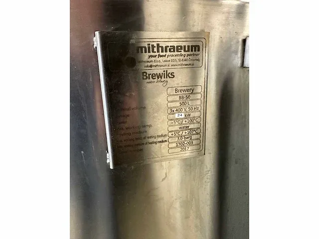 Brewiks - bb 50 / 500 liter - complete brouwerij set - 2017 - afbeelding 10 van  12