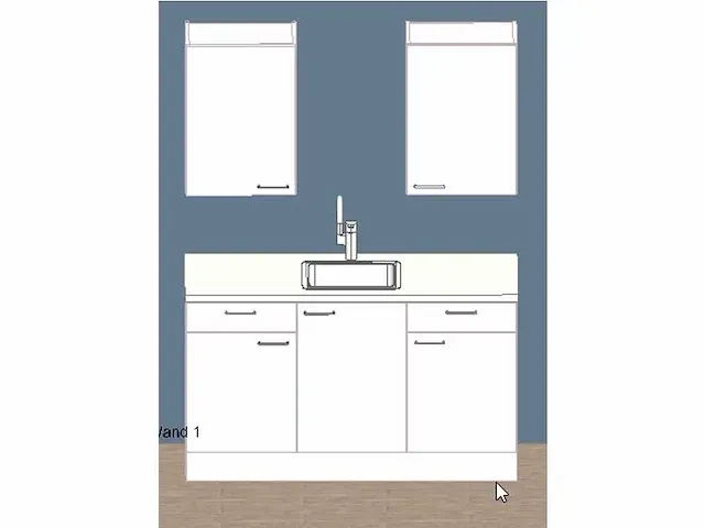 Bribus keuken - 150cm v.v. postform werkblad, kleur w300 wit (nieuw in doos) - afbeelding 3 van  11
